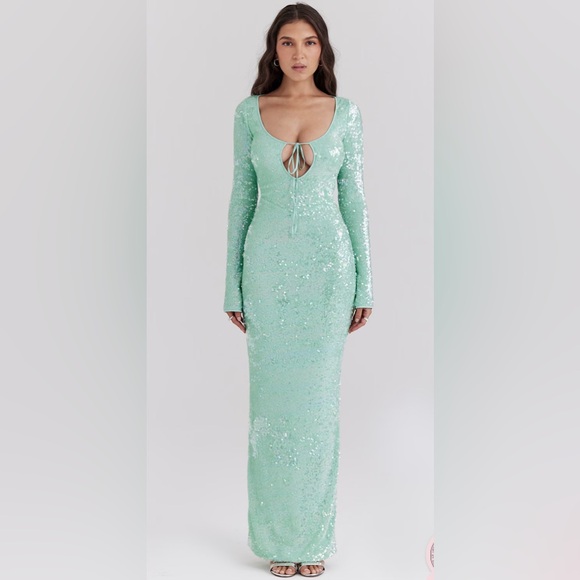 NWT HOUSE OF CB SEQUIN DRESS - Picture 4 of 9